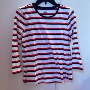 Stripped quarter sleeve tshirt